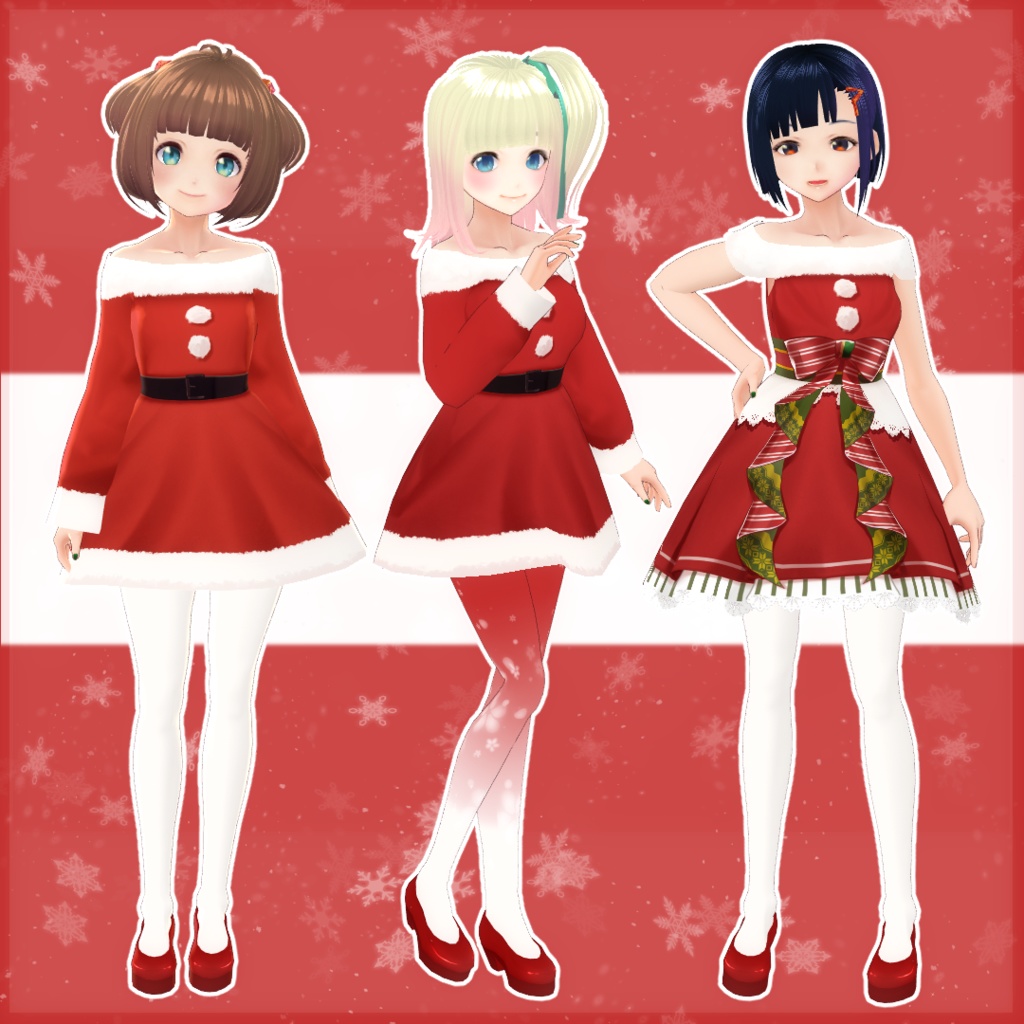 【VRoid用】クリスマスセット-8点-【Merry Christmas!!】
