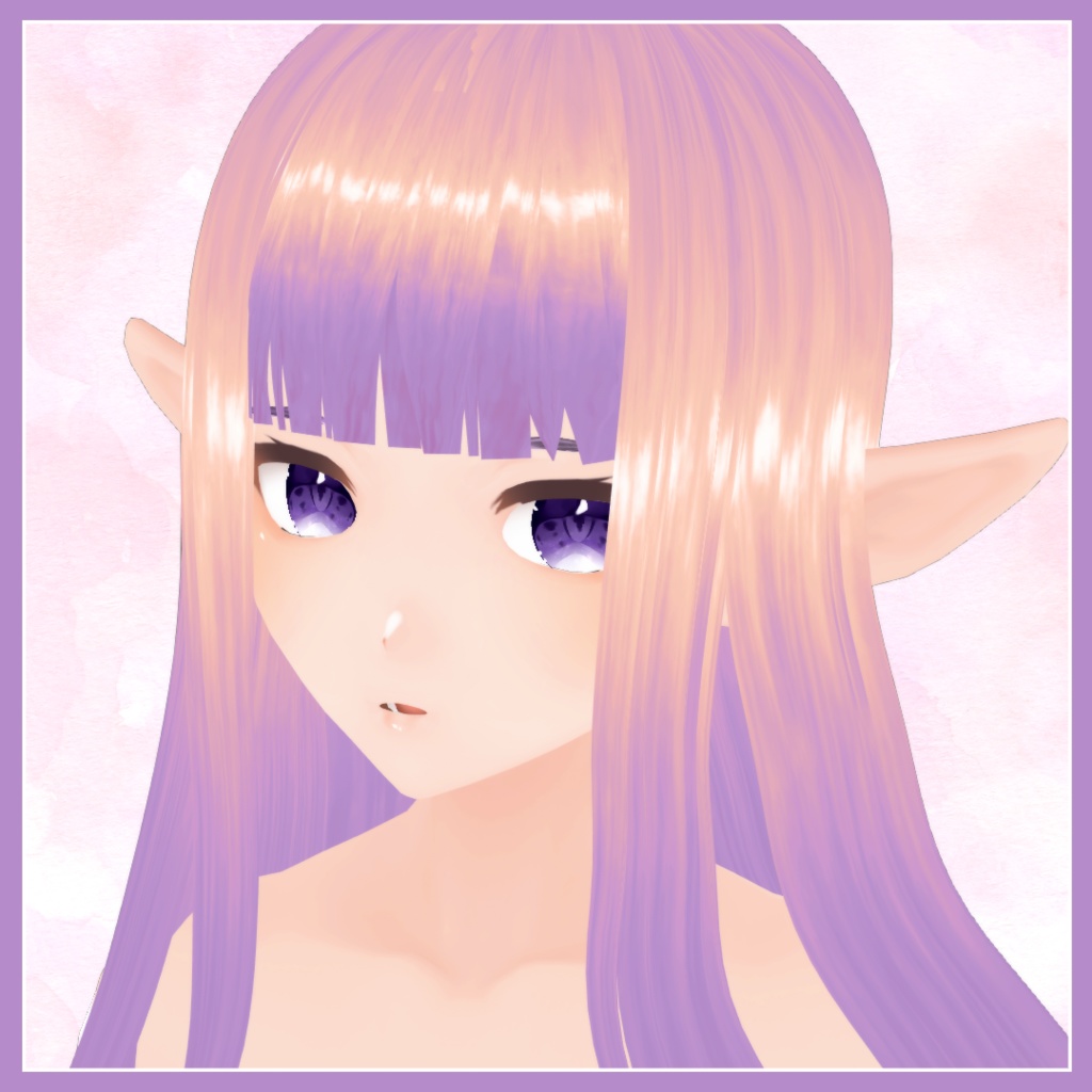 【VRoid用】髪テクスチャセット-さっくり-