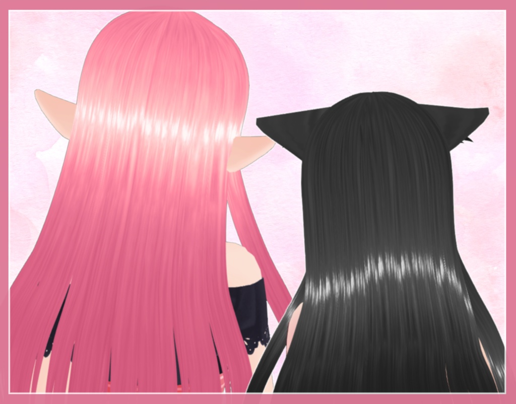 【VRoid用】髪テクスチャセット-さっくり-