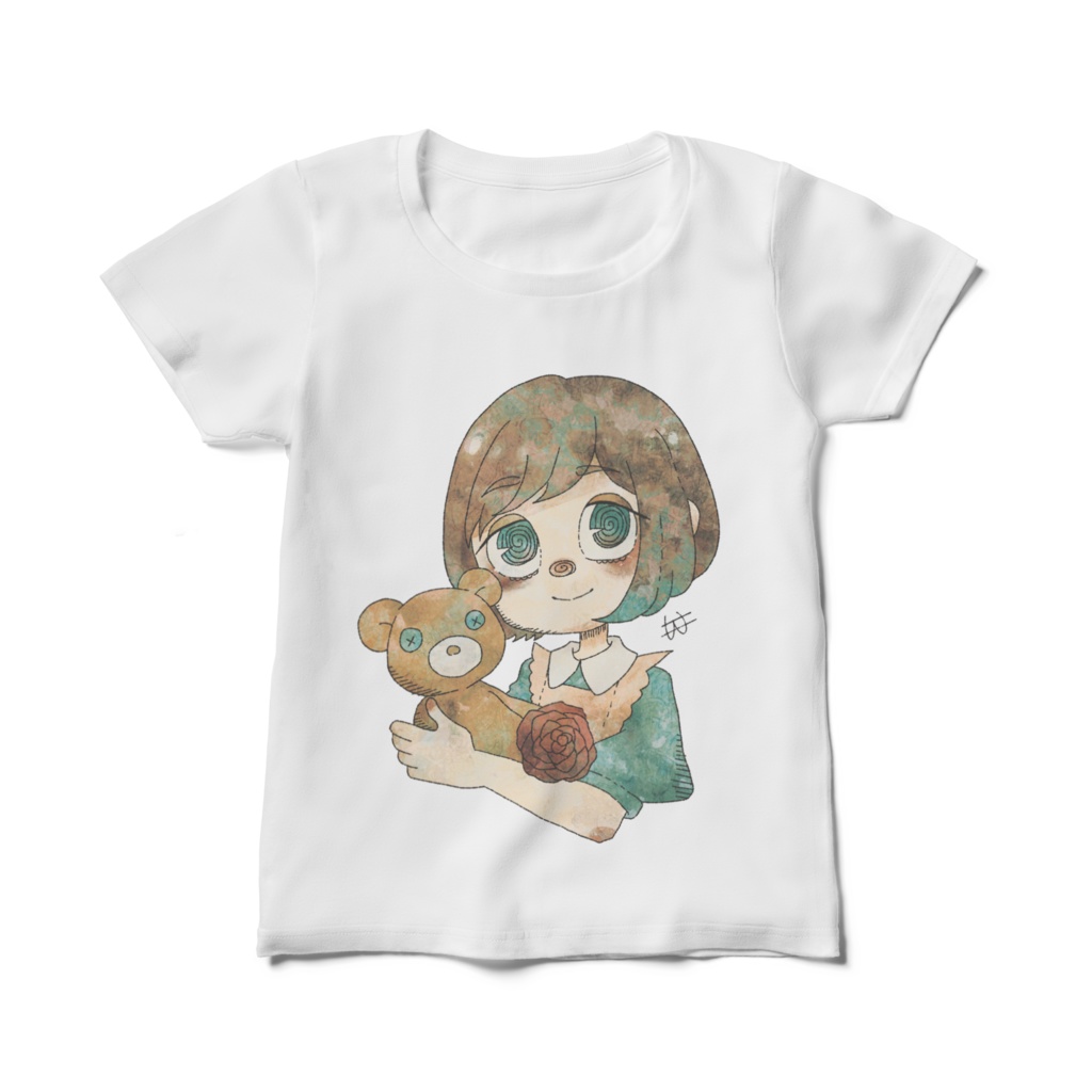 くまとばらTシャツ