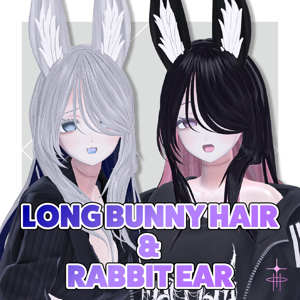 【VRC Hair】Long Bunny Hair & Rabbit Ear