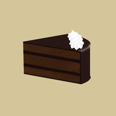 【フリー】チョコレートケーキ素材