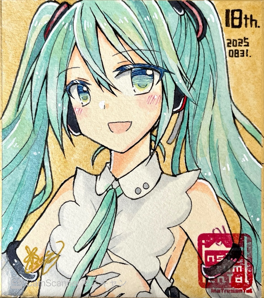 初音ミク18周年ミニ色紙