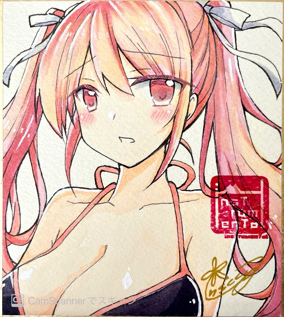 ［超同人祭6新作］創作ピンクツインテ色紙