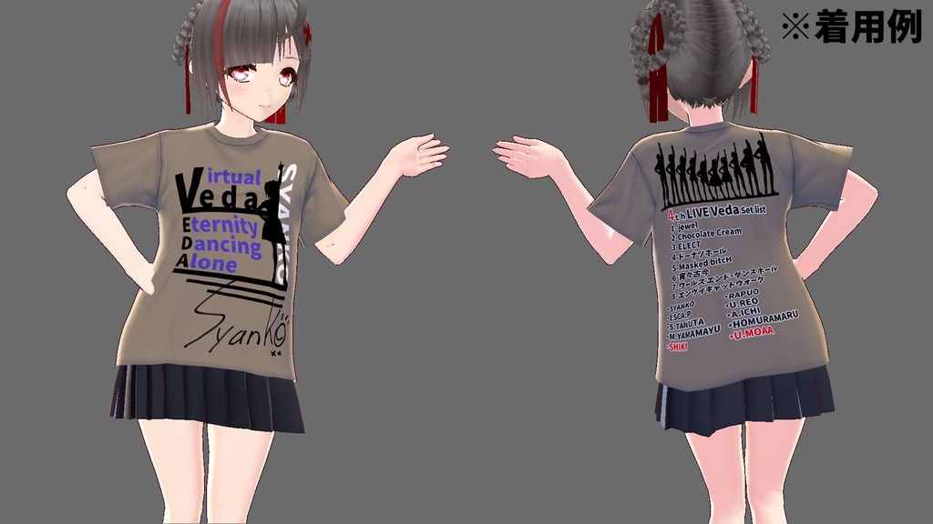 【Vroid】 Veda#04 ライブTシャツ【無料あり】