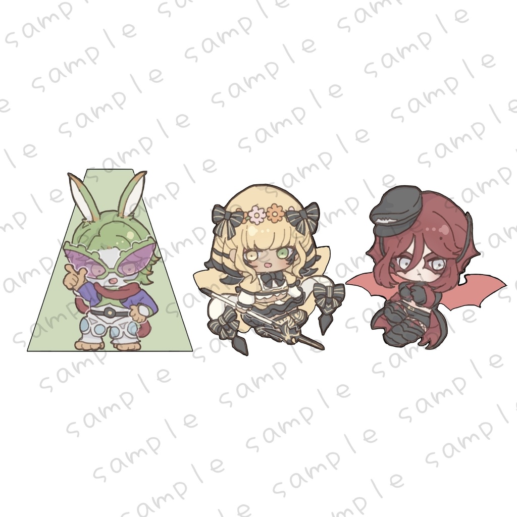 カラーアクリルキーホルダー(3種)