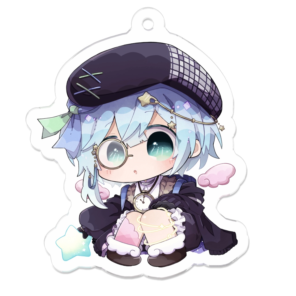 ミニキャラアクリルキーホルダー(星拾いver)
