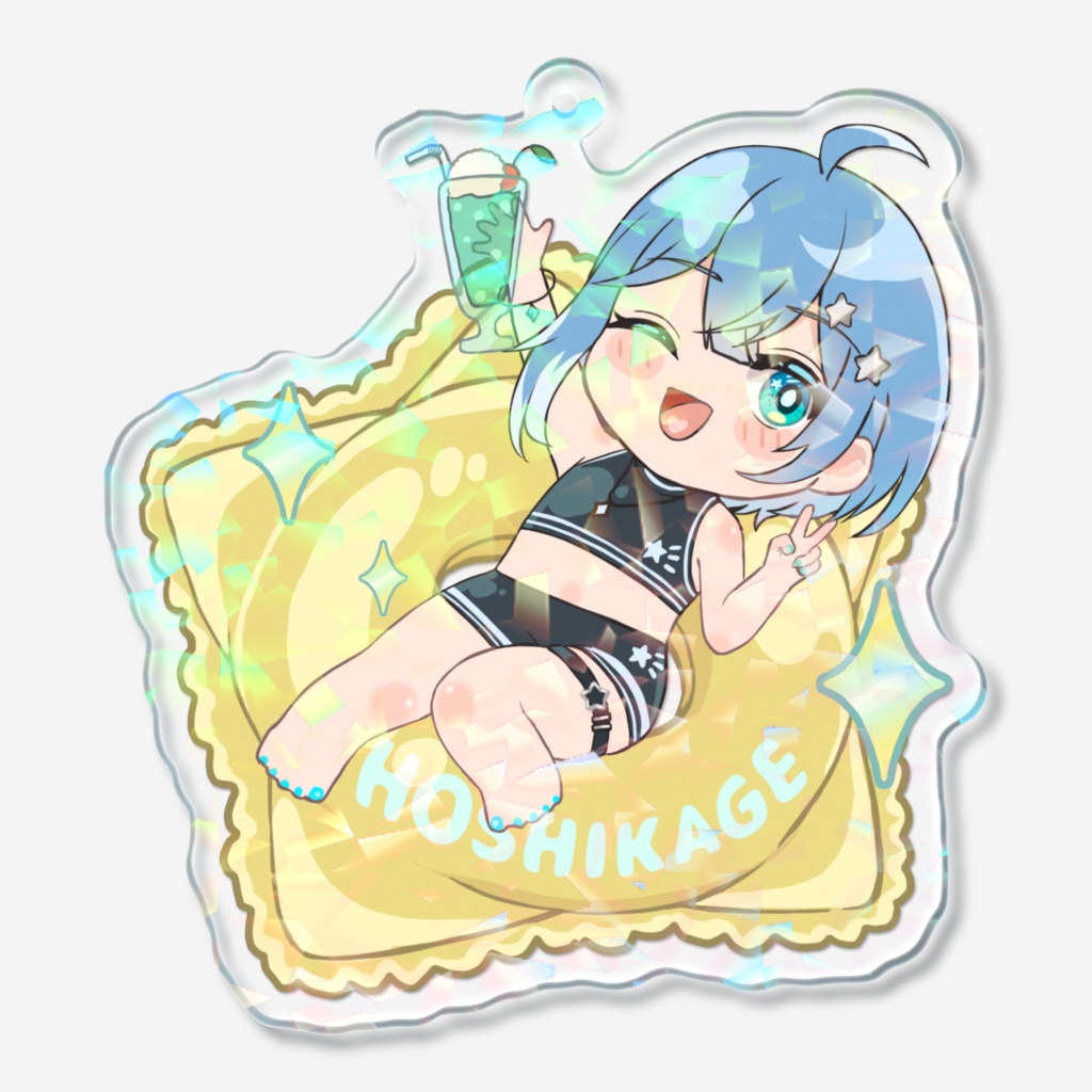 【季節】水着ミニキャラアクリルキーホルダー