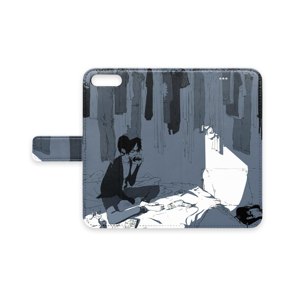 手帳型iPhoneケース 「洗濯」