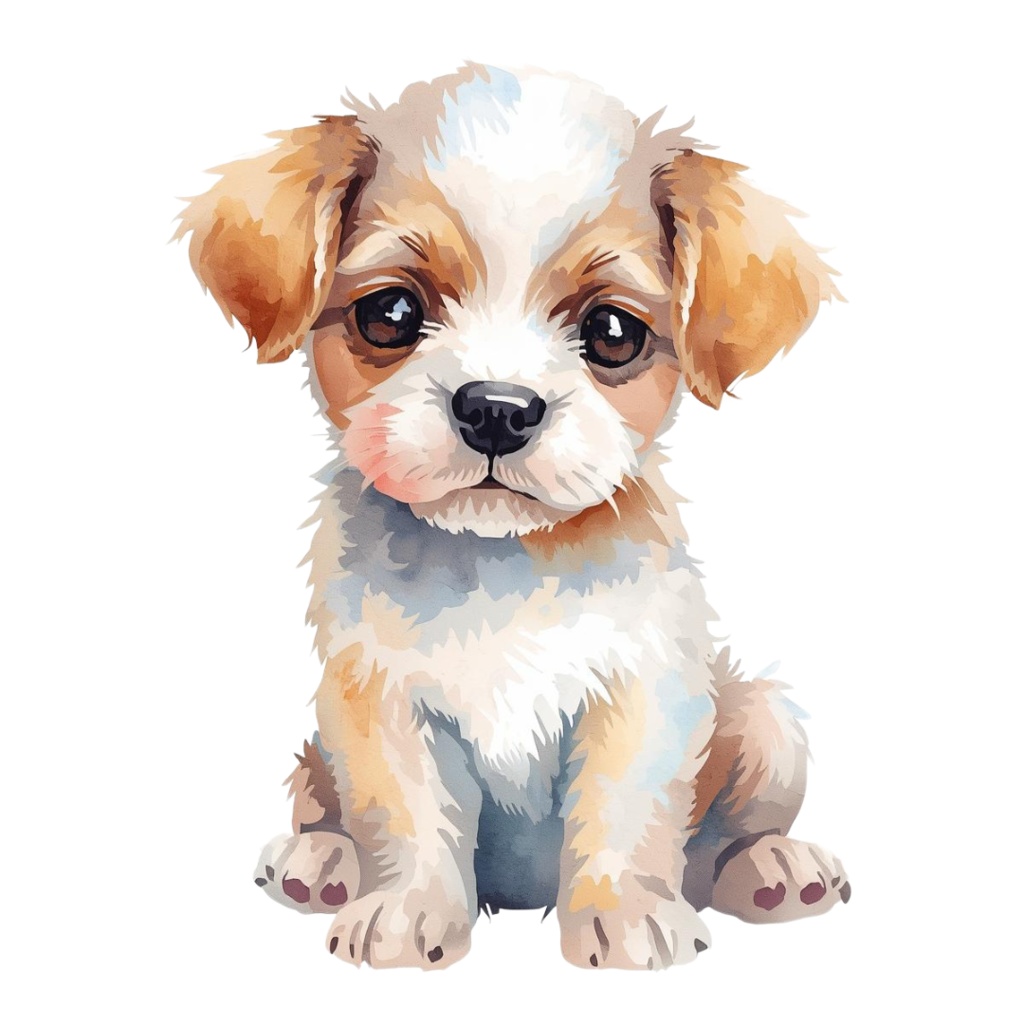 水彩風ゆるかわ動物クリップアート10種セット|ねこ・いぬ・うさぎ・くま・パンダなど