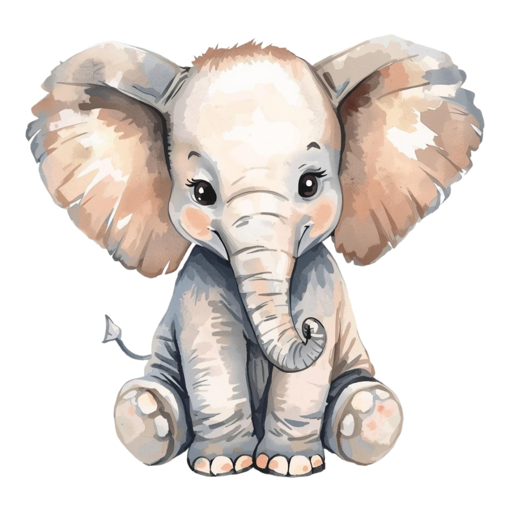 水彩風ゆるかわ動物クリップアート10種セット|ねこ・いぬ・うさぎ・くま・パンダなど