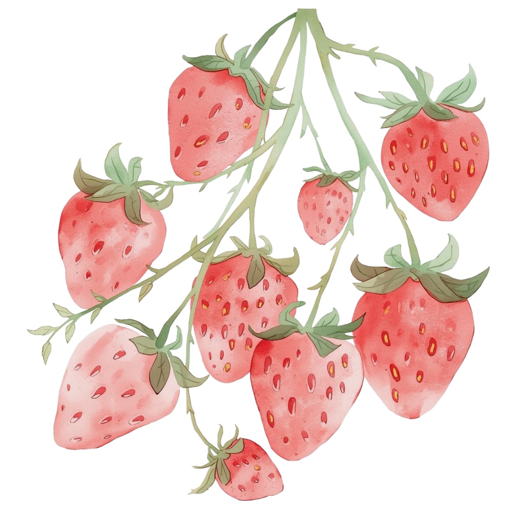 春の水彩リース クリップアートセット(10点)