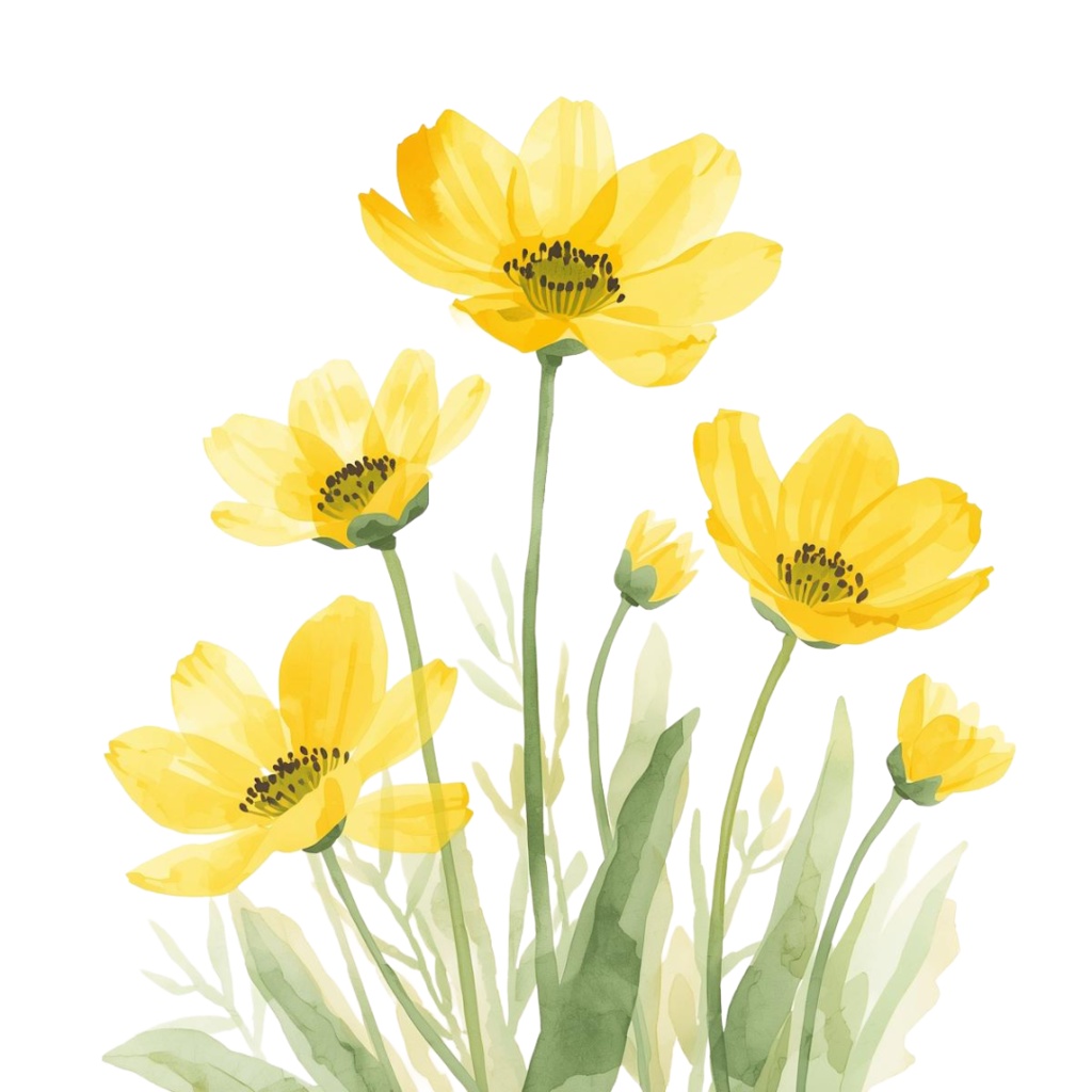 春の水彩リース クリップアートセット(10点)