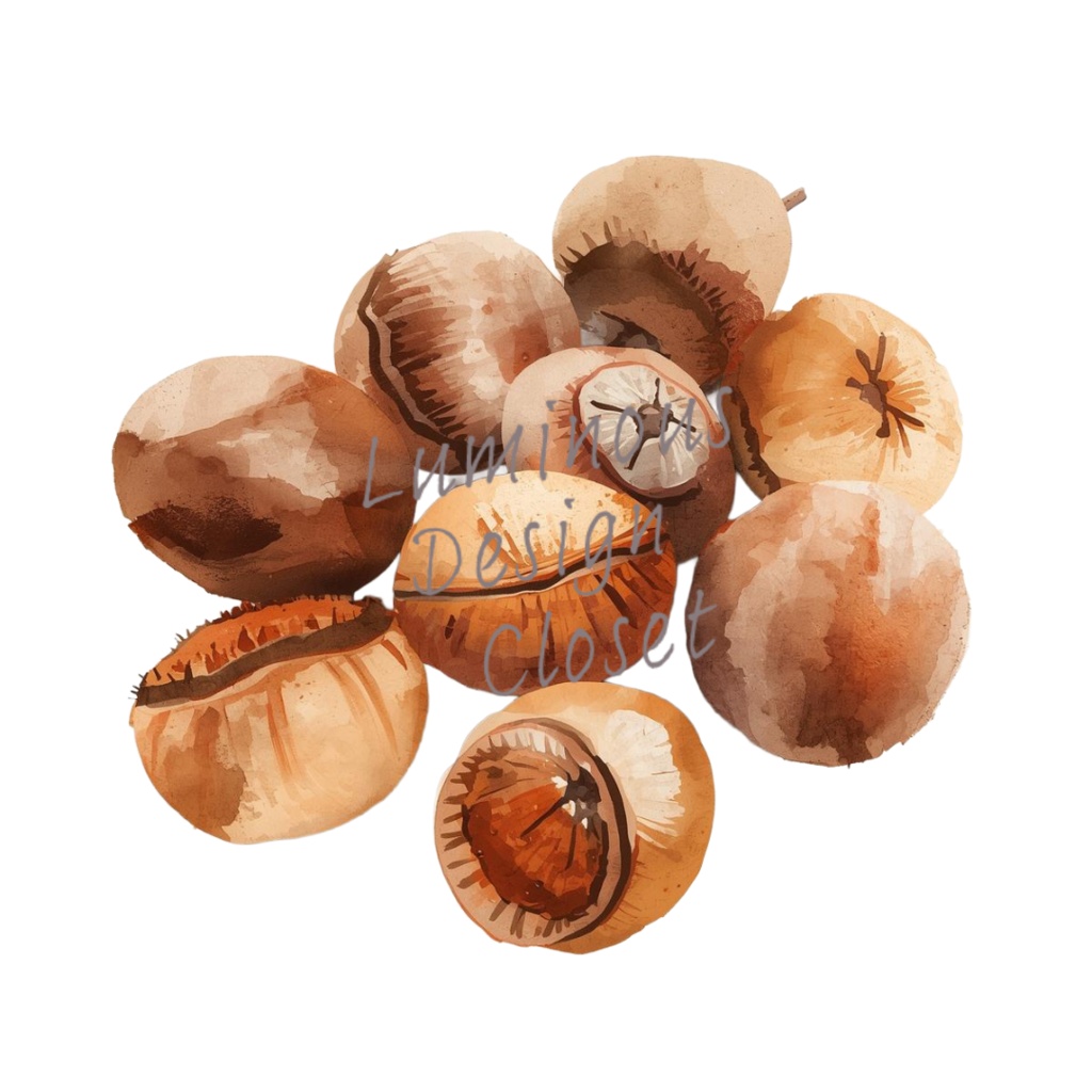 秋のぬくもりを感じる水彩クリップアートセット10個セット