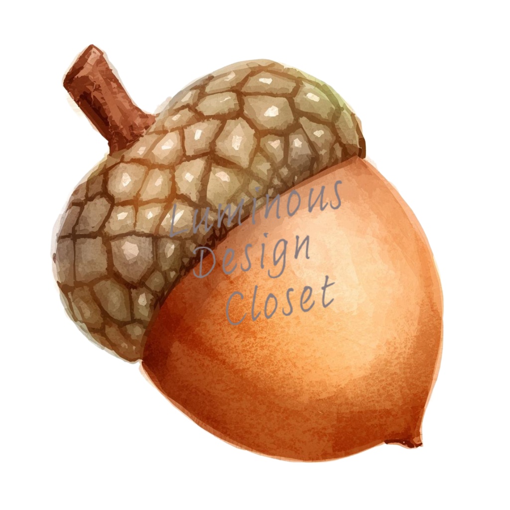 秋のぬくもりを感じる水彩クリップアートセット10個セット