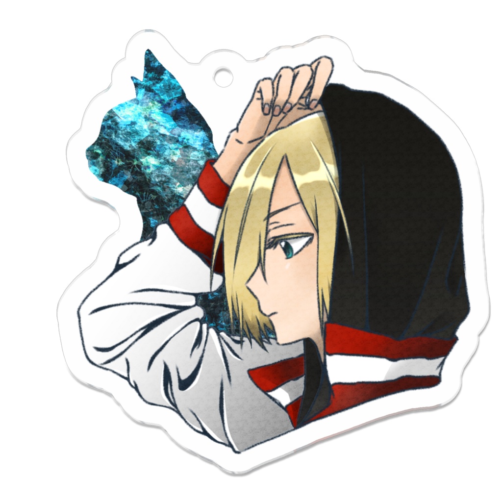 アクリルキーホルダー ユーリ On Ice ユーリ プリセツキー 青 Amekurage Booth