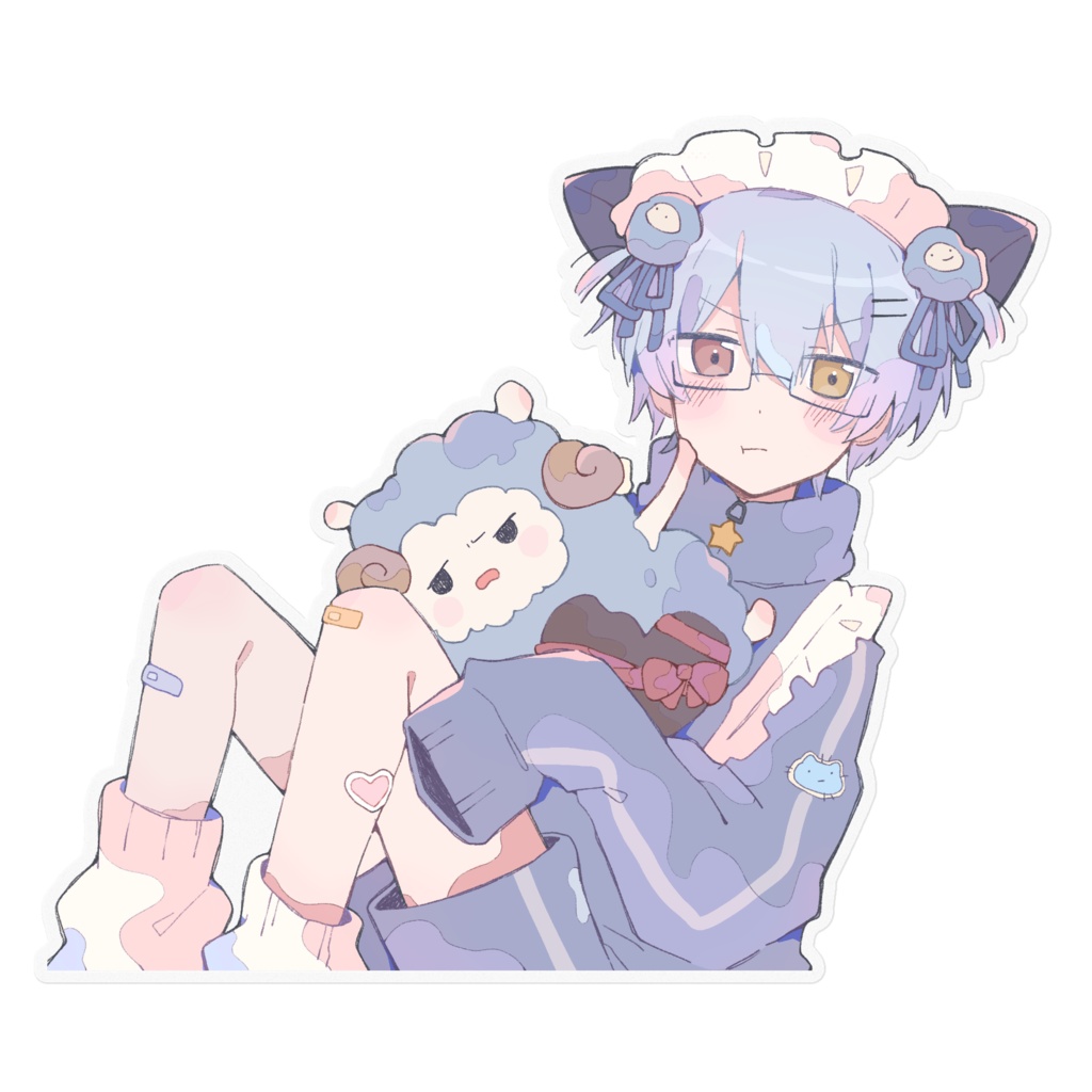 ジャージメイドえんろくんクリアステッカー