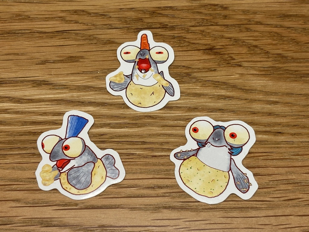 A ポテチコジャケシール(3種類1セット)