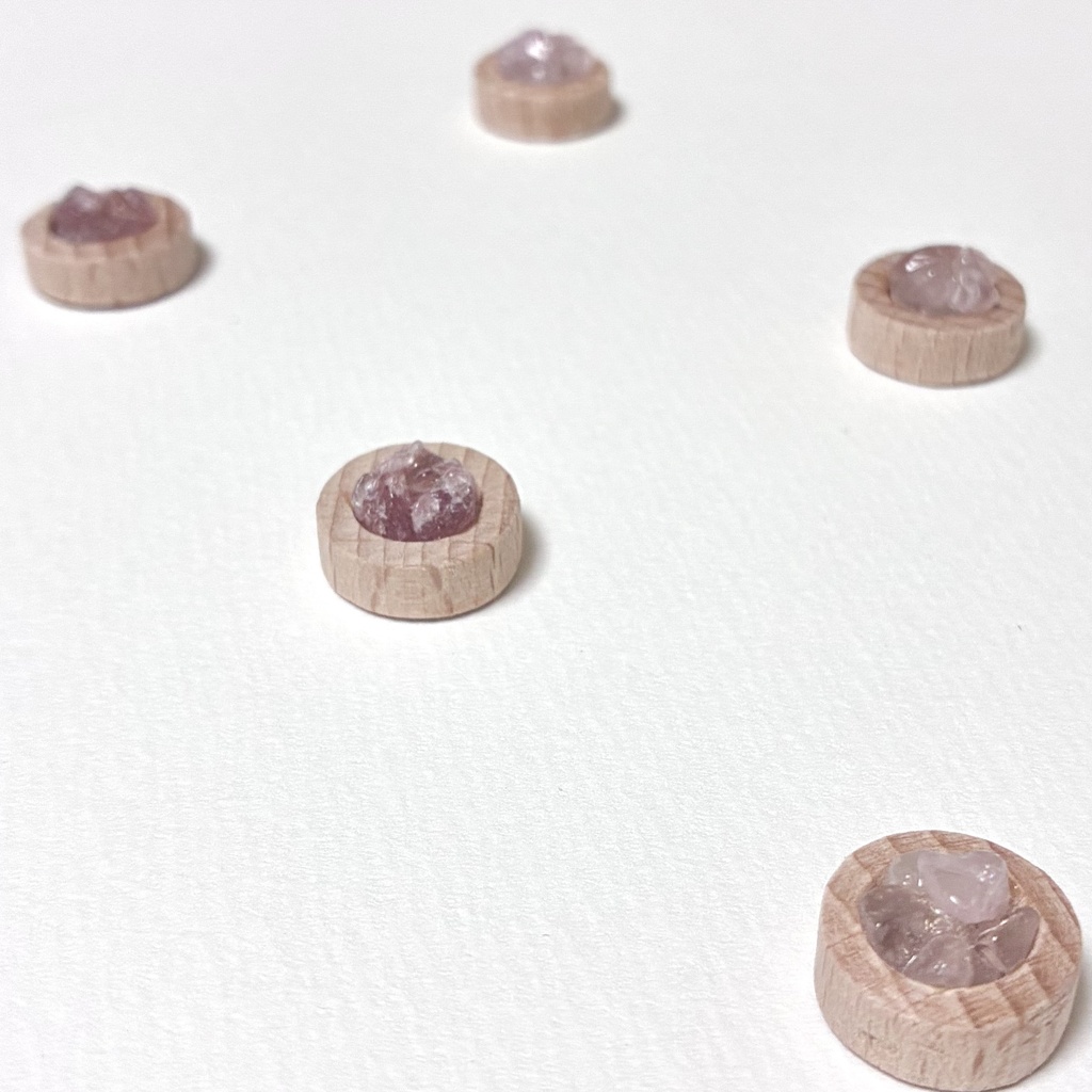 ミニマグネット 5P ローズクォーツ&ストロベリークォーツ