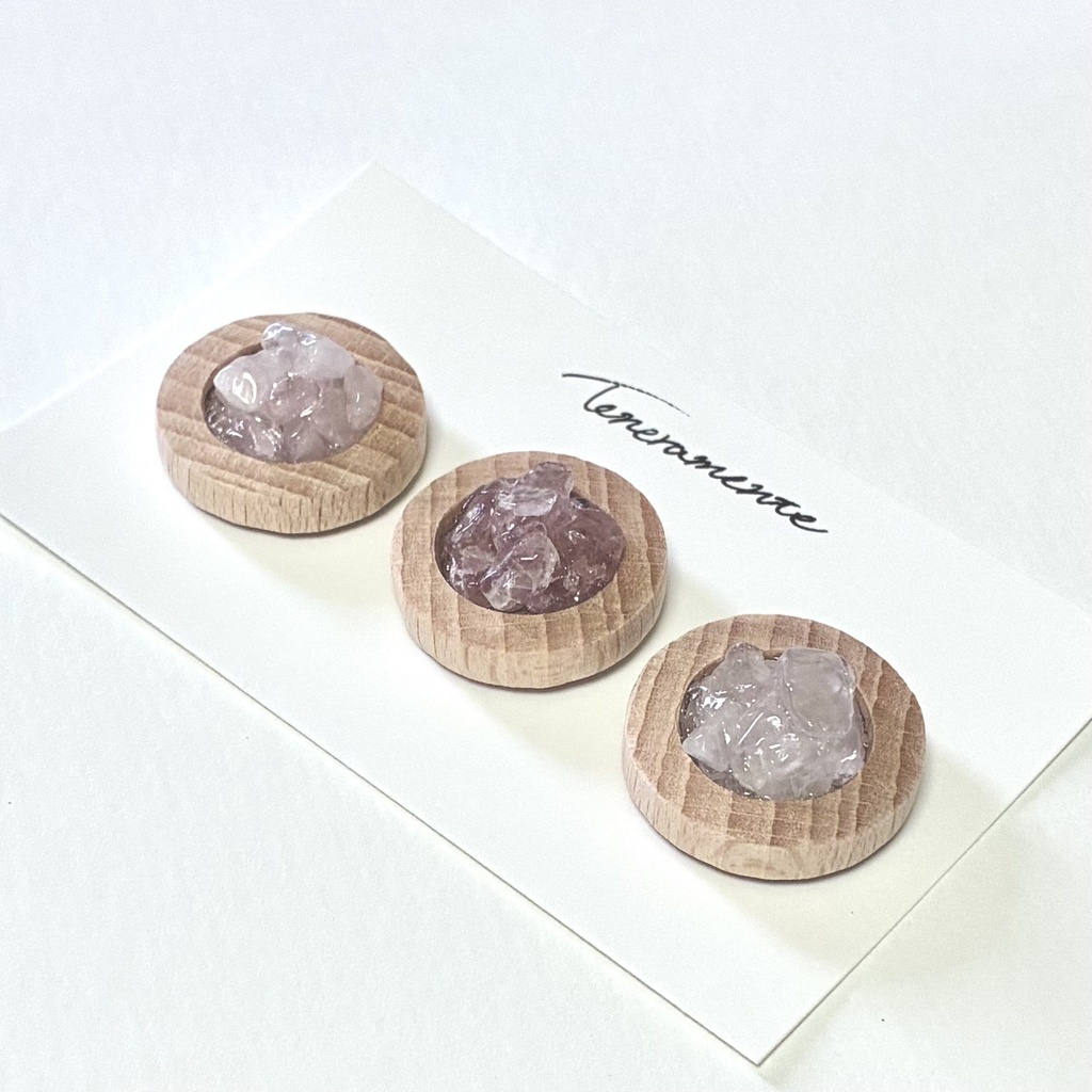 マグネット 3P ローズクォーツ&ストロベリークォーツ