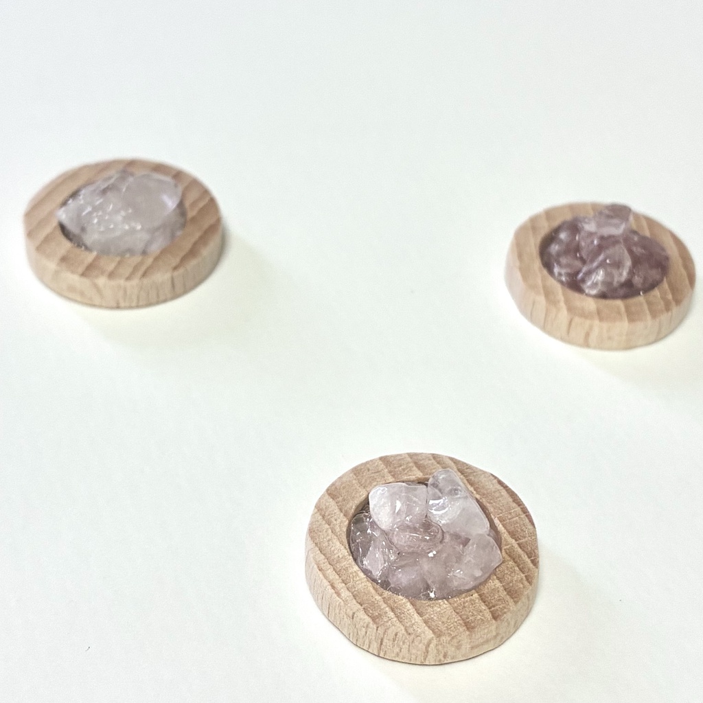 マグネット 3P ローズクォーツ&ストロベリークォーツ