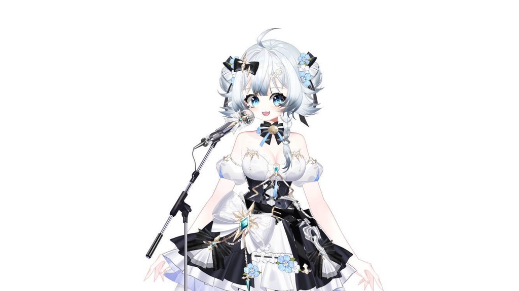 【Live2Dモデル】【汎用モデル】可愛い白髪の猫の神様!/Cute White Hairde cat kami!