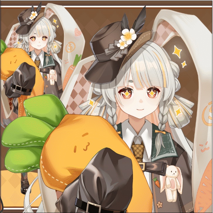 【Live2Dモデル】【汎用モデル】イギリス風うさぎ娘/Detective Bunny