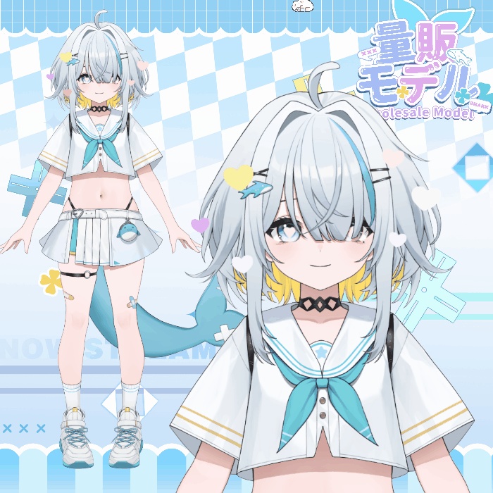 【Live2Dモデル】【汎用モデル】元気サメサメ / Genki Shark Shark