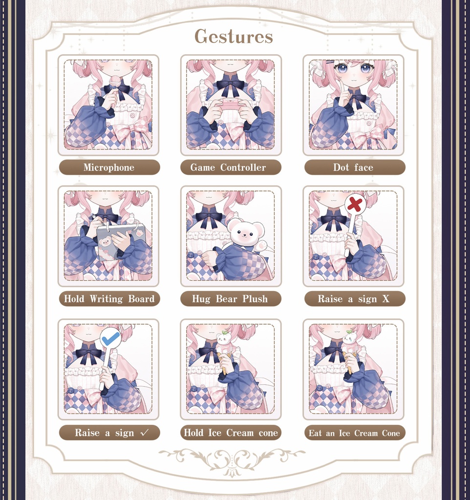 【Live2Dモデル】【汎用モデル】くまメイド / Kuma Maid