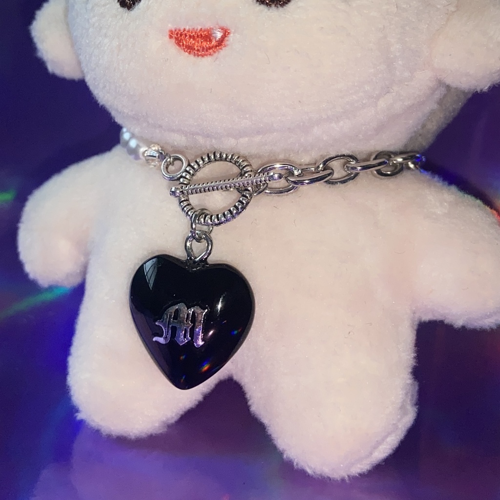 ぬいのイニシャル🖤マンテルネックレス☪️