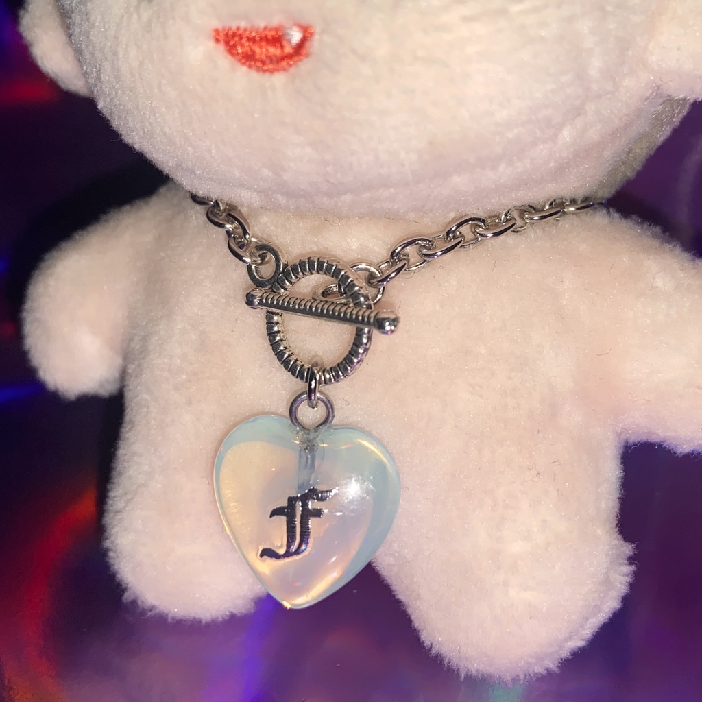 ぬいのイニシャル🤍マンテルネックレス🫧