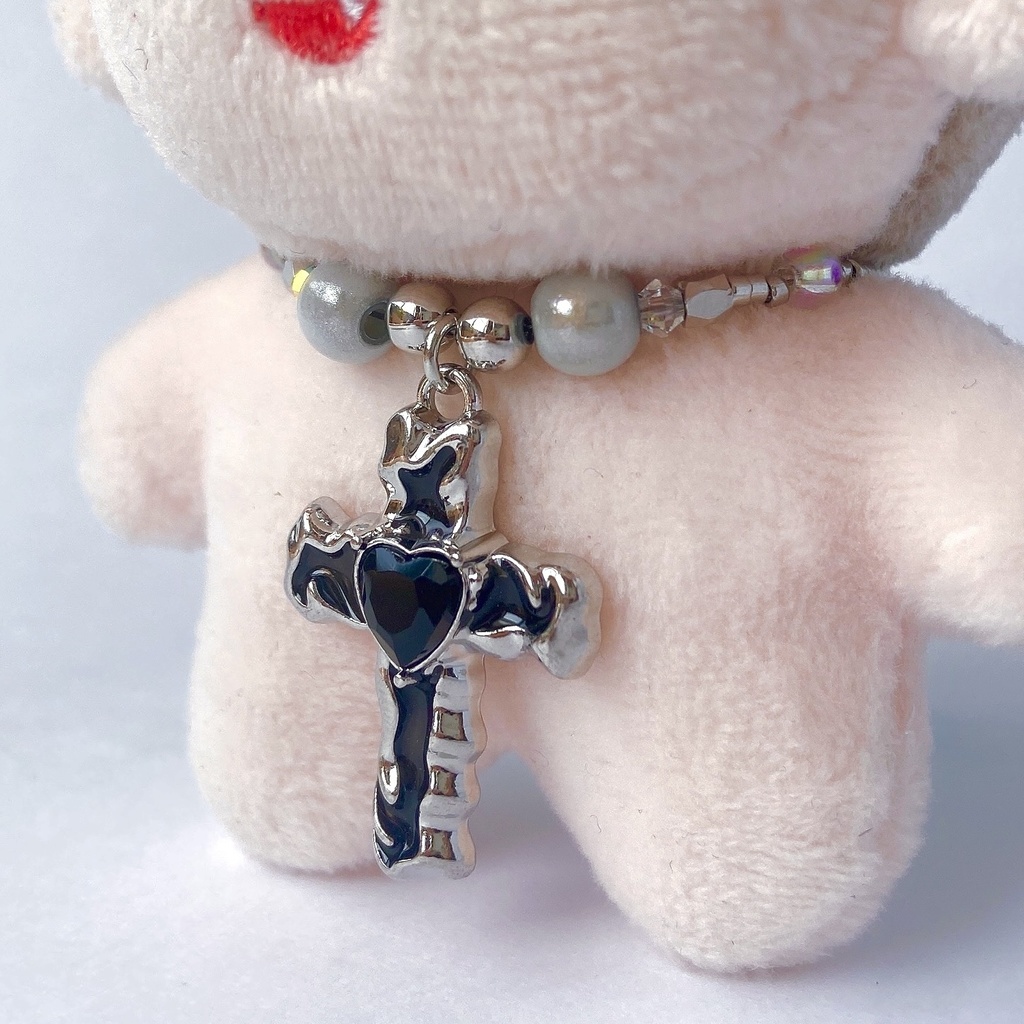 ✝️十字架ハート💒ぬいネックレス💟