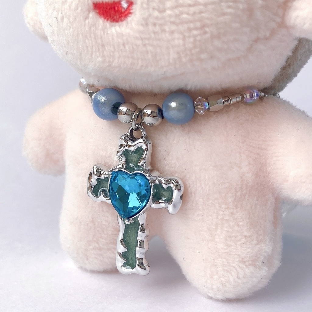✝️十字架ハート💒ぬいネックレス💟