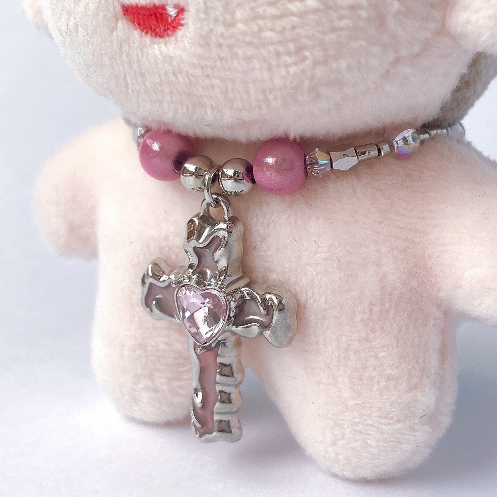 ✝️十字架ハート💒ぬいネックレス💟