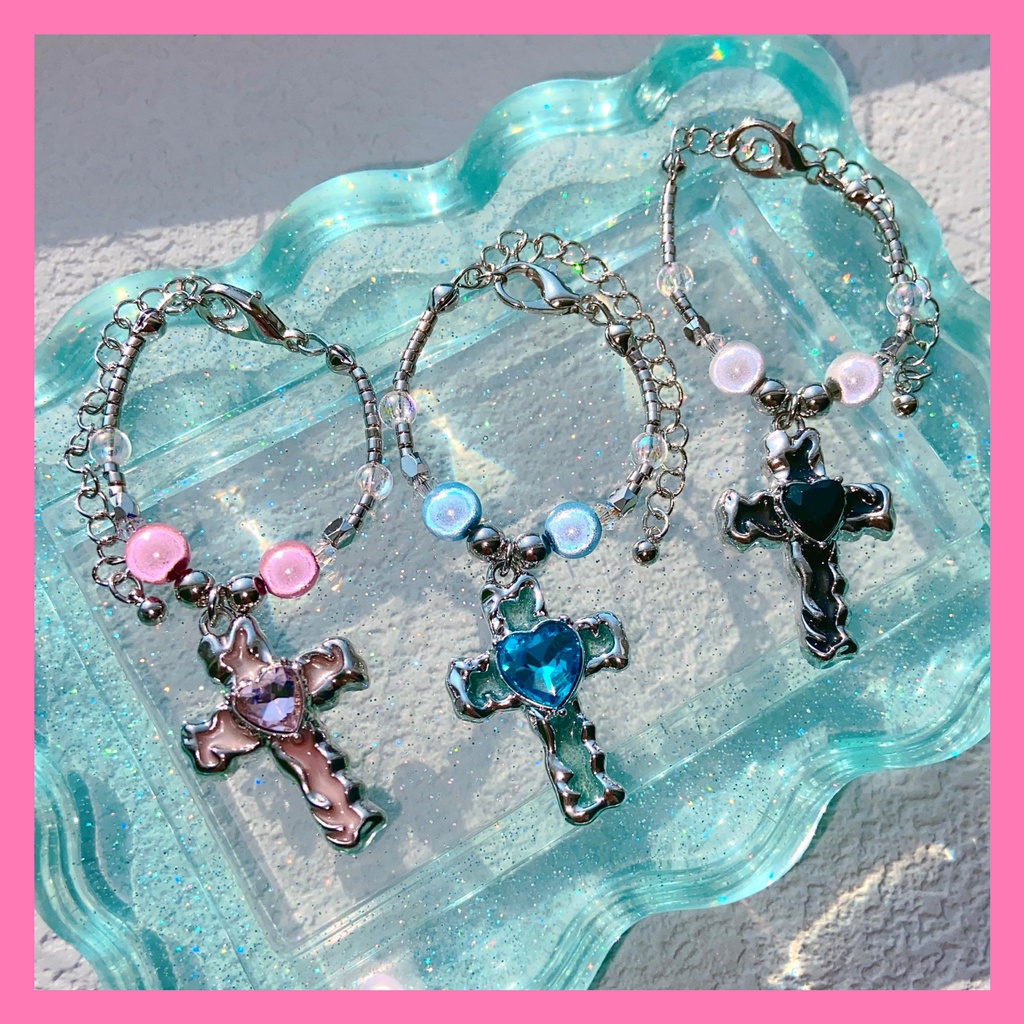 ✝️十字架ハート💒ぬいネックレス💟