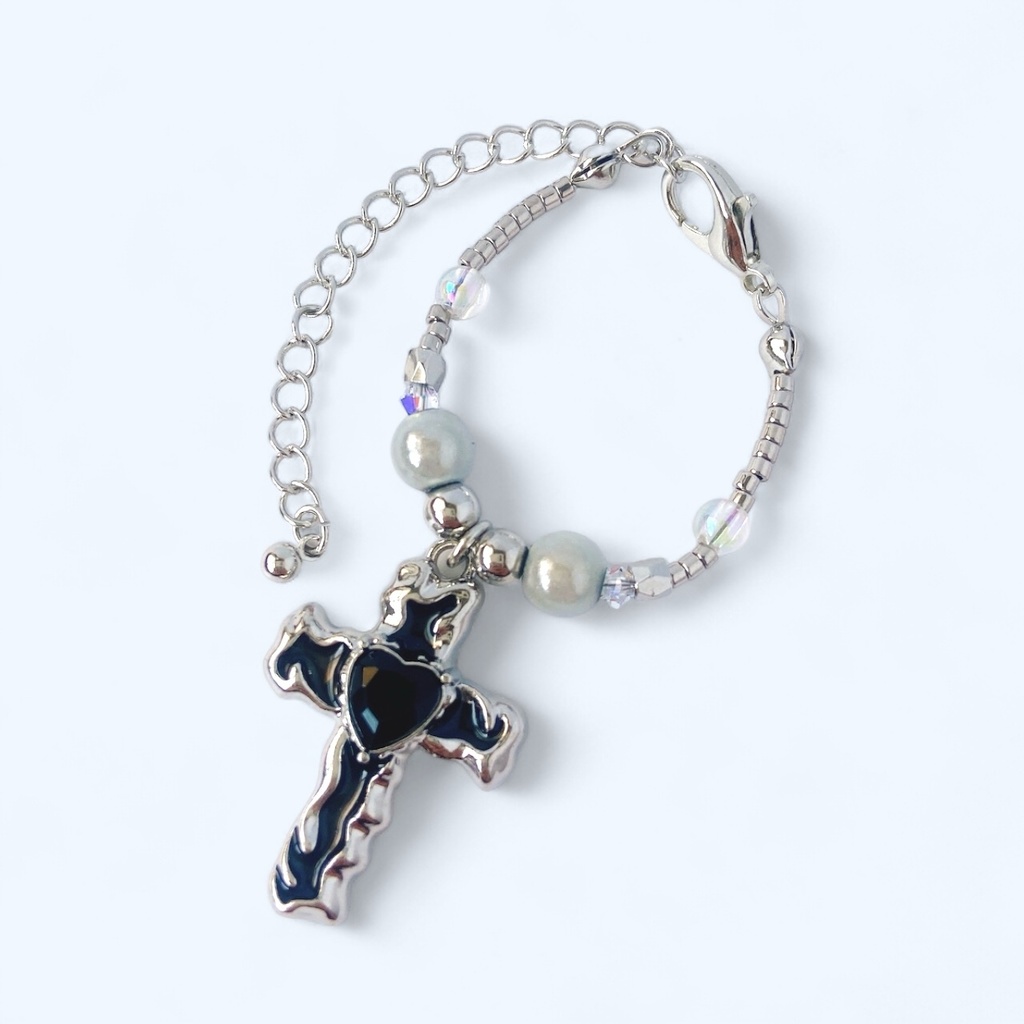 ✝️十字架ハート💒ぬいネックレス💟