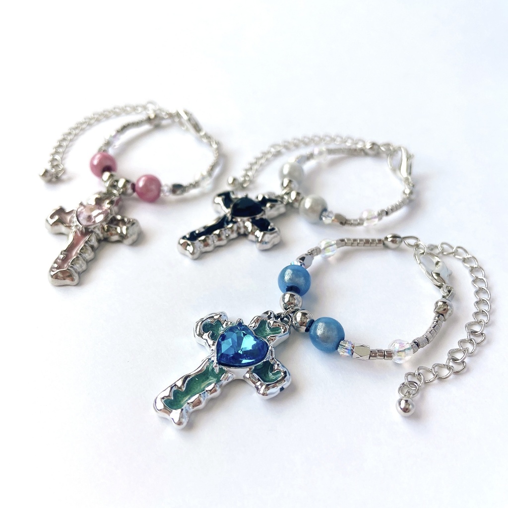 ✝️十字架ハート💒ぬいネックレス💟