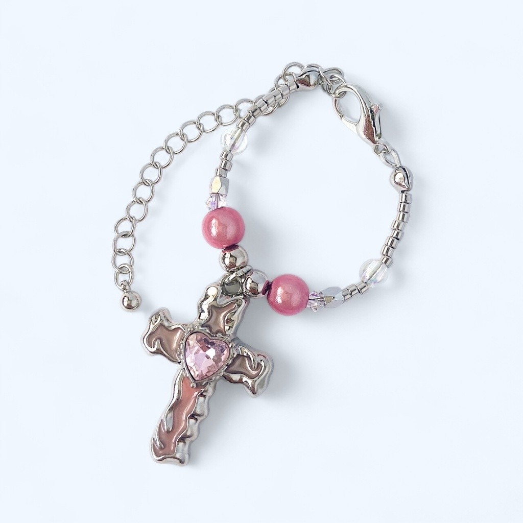 ✝️十字架ハート💒ぬいネックレス💟