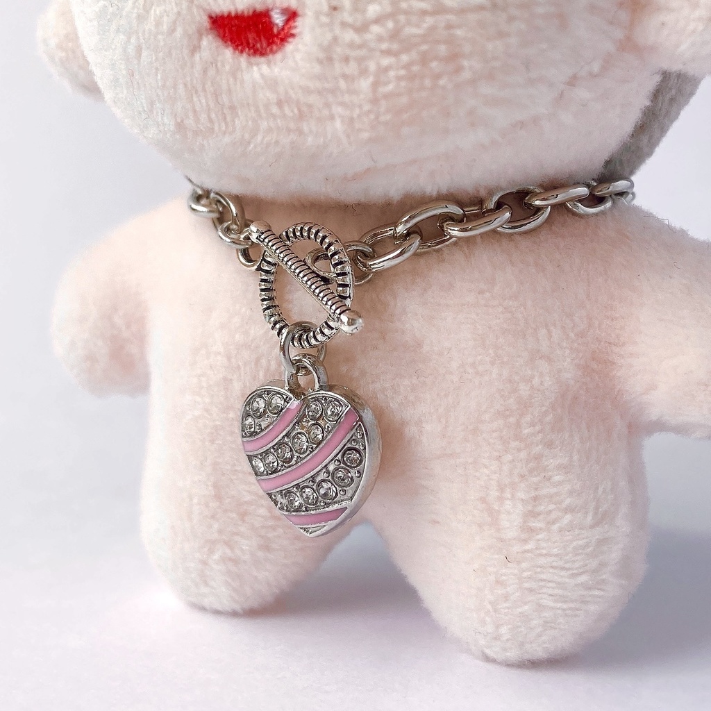 🩵ぬいのラインハート🩷マンテルネックレス🖤