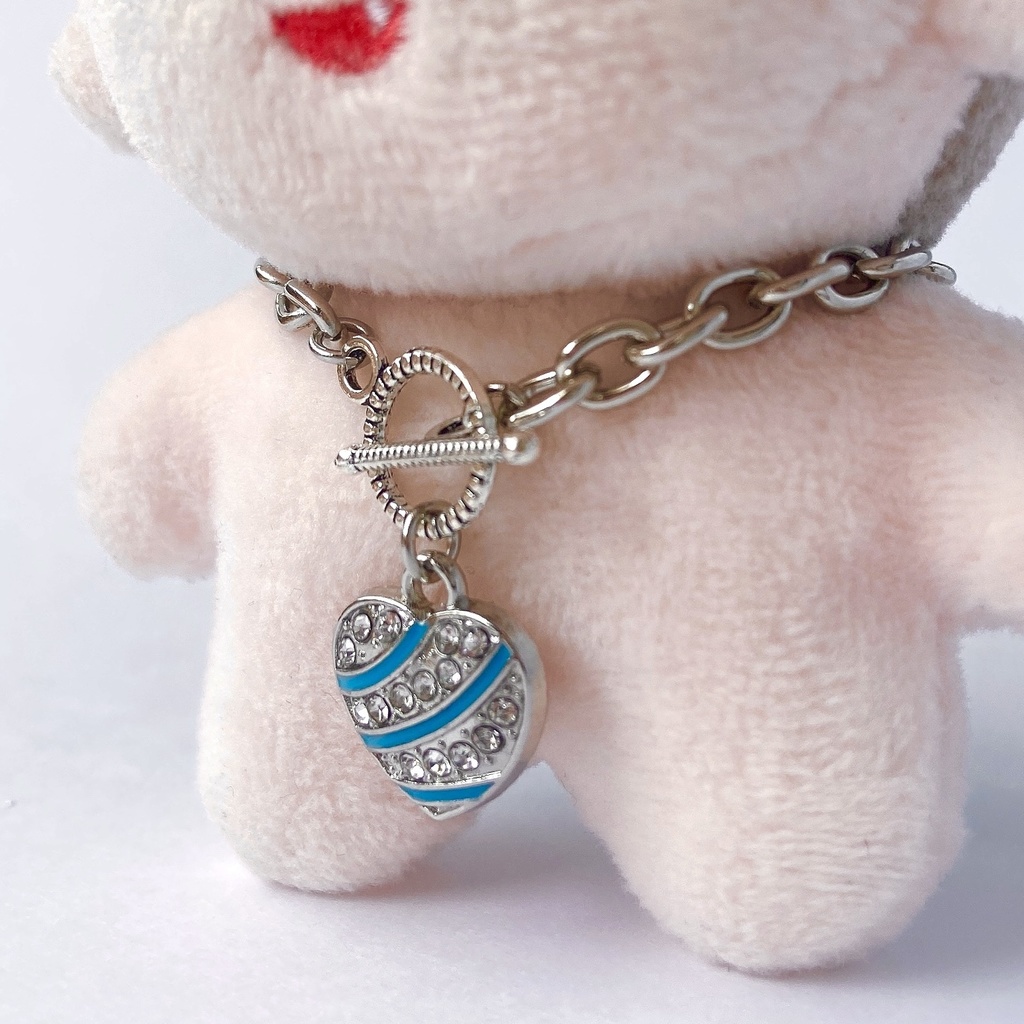 🩵ぬいのラインハート🩷マンテルネックレス🖤