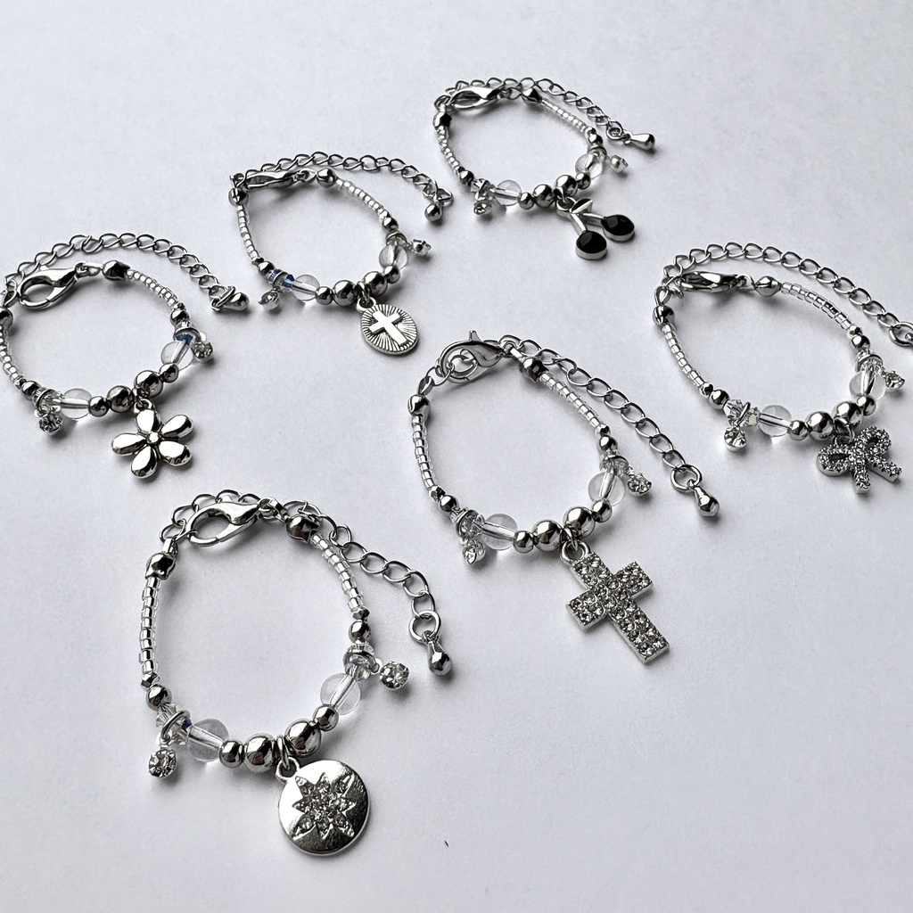 🩶ぬいのミニチャームフリンジネックレス🖤