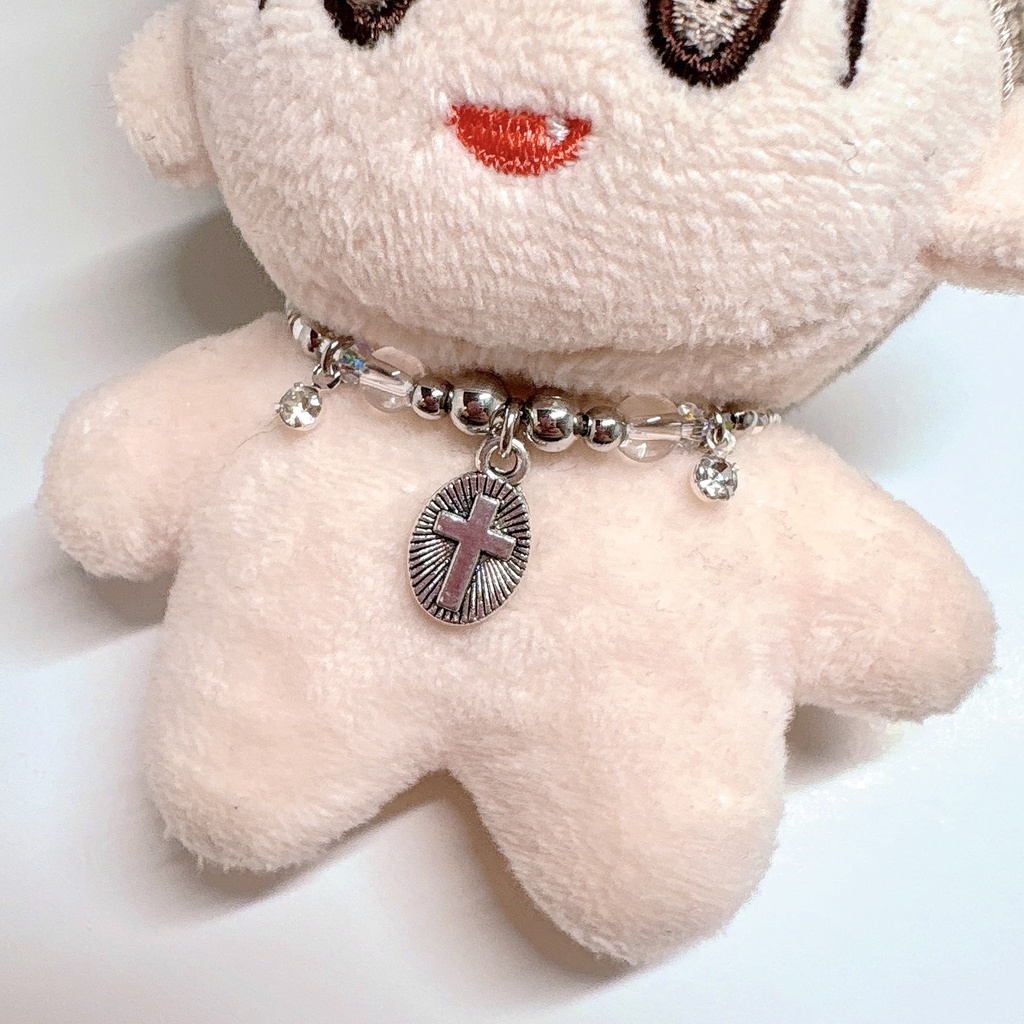 🩶ぬいのミニチャームフリンジネックレス🖤