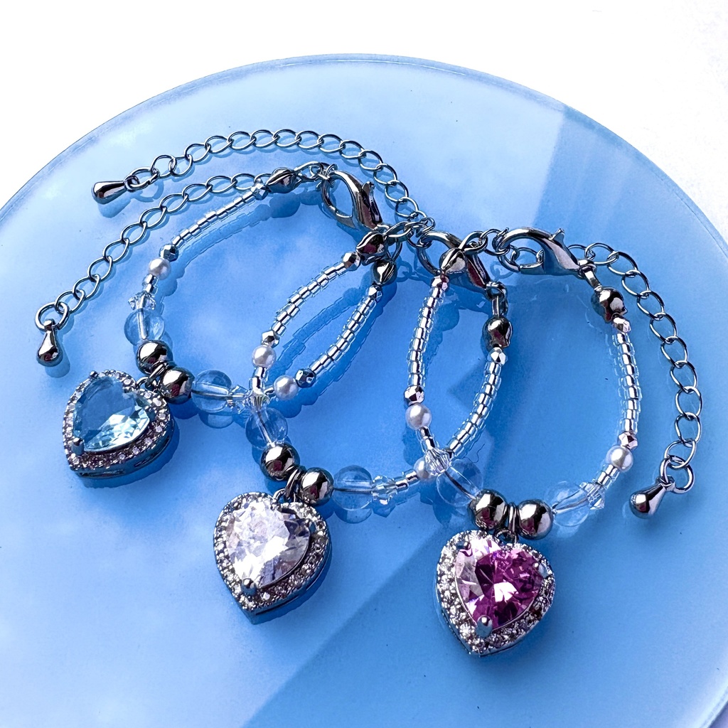 🩵ぬいのきらきら🤍ハートネックレス🩷