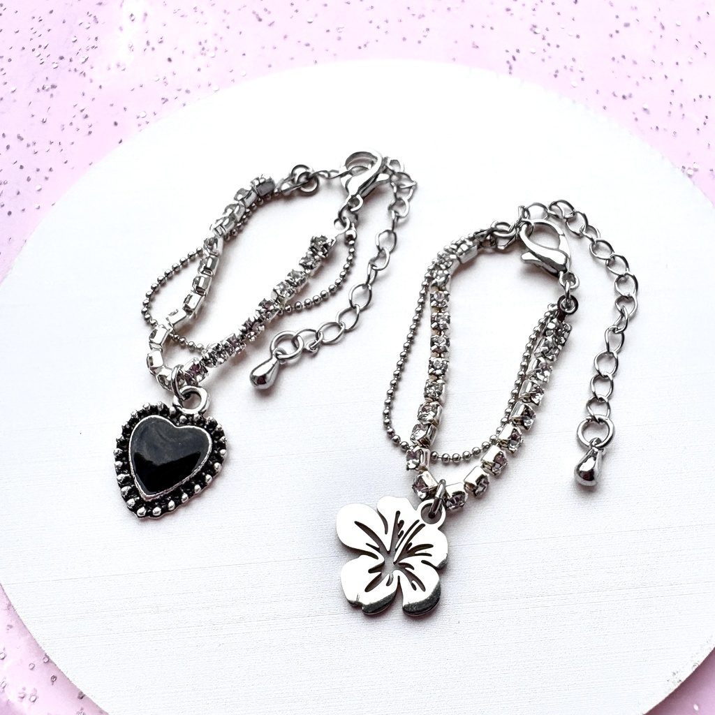 ⛓️2連チェーン🌺ぬいネックレス⛓️