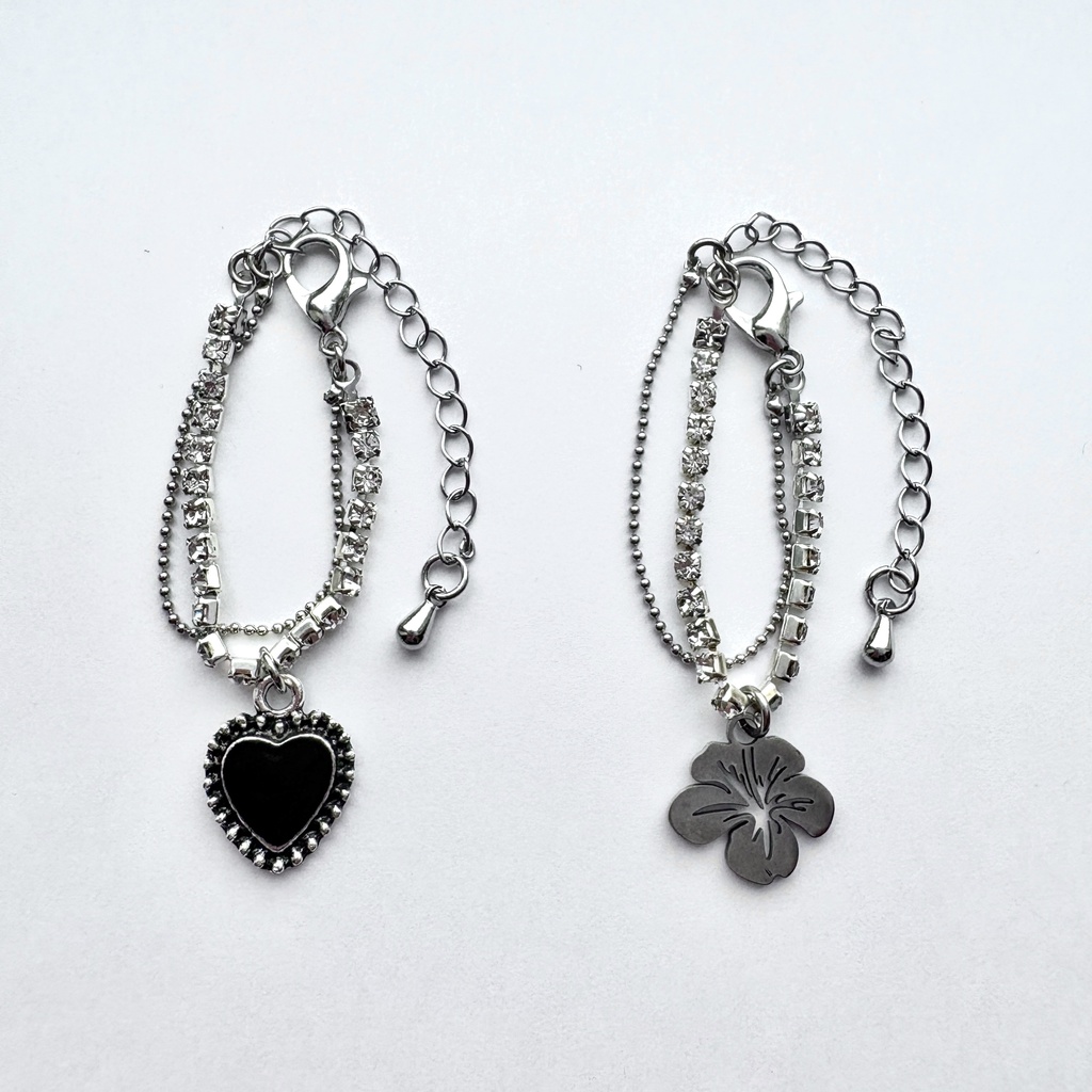 ⛓️2連チェーン🌺ぬいネックレス⛓️