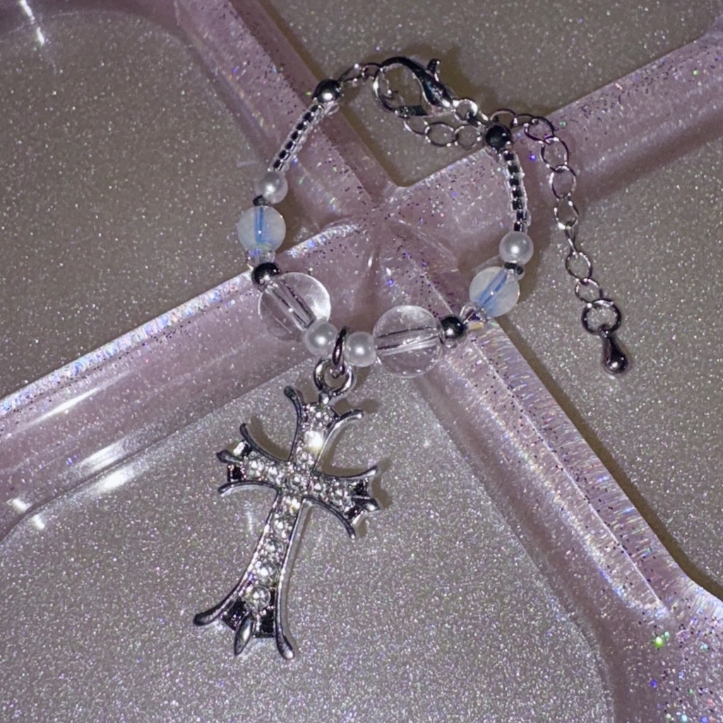 シルバークロス✝️ぬいネックレス