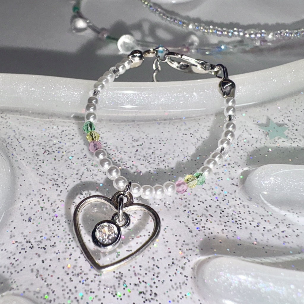 ゆらゆらちびハート❤︎ぬいネックレス