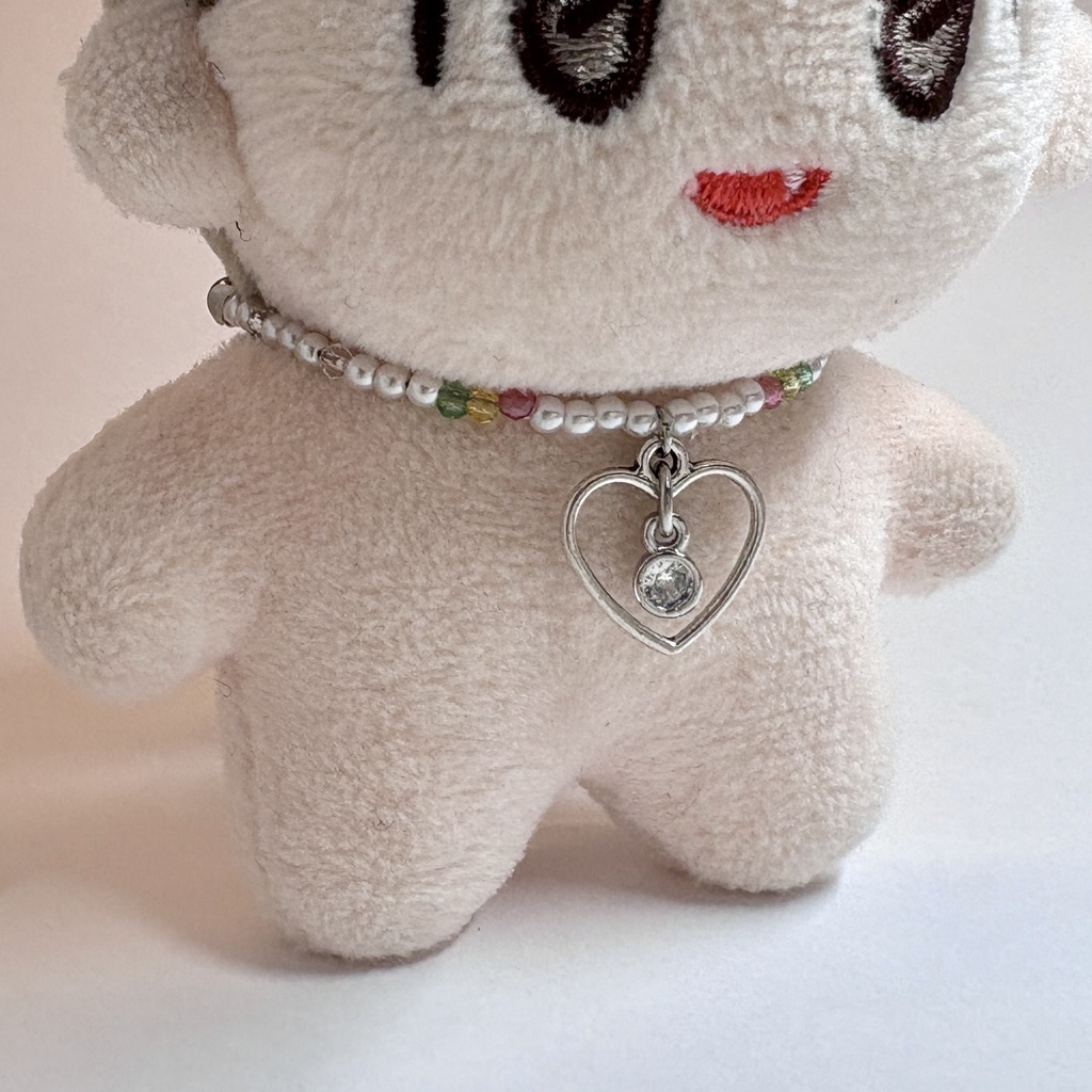 ゆらゆらちびハート❤︎ぬいネックレス