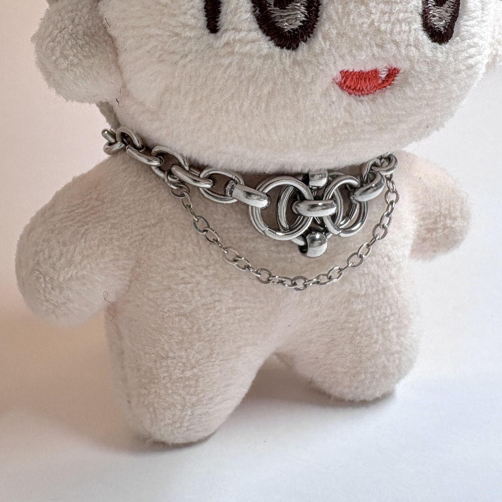 シルバーチェーン⛓️ぬいネックレス