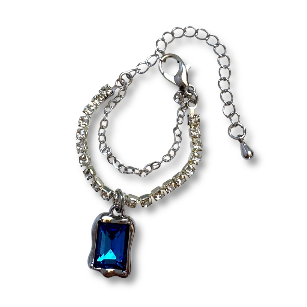 スクエアストーン💎2連ぬいネックレス